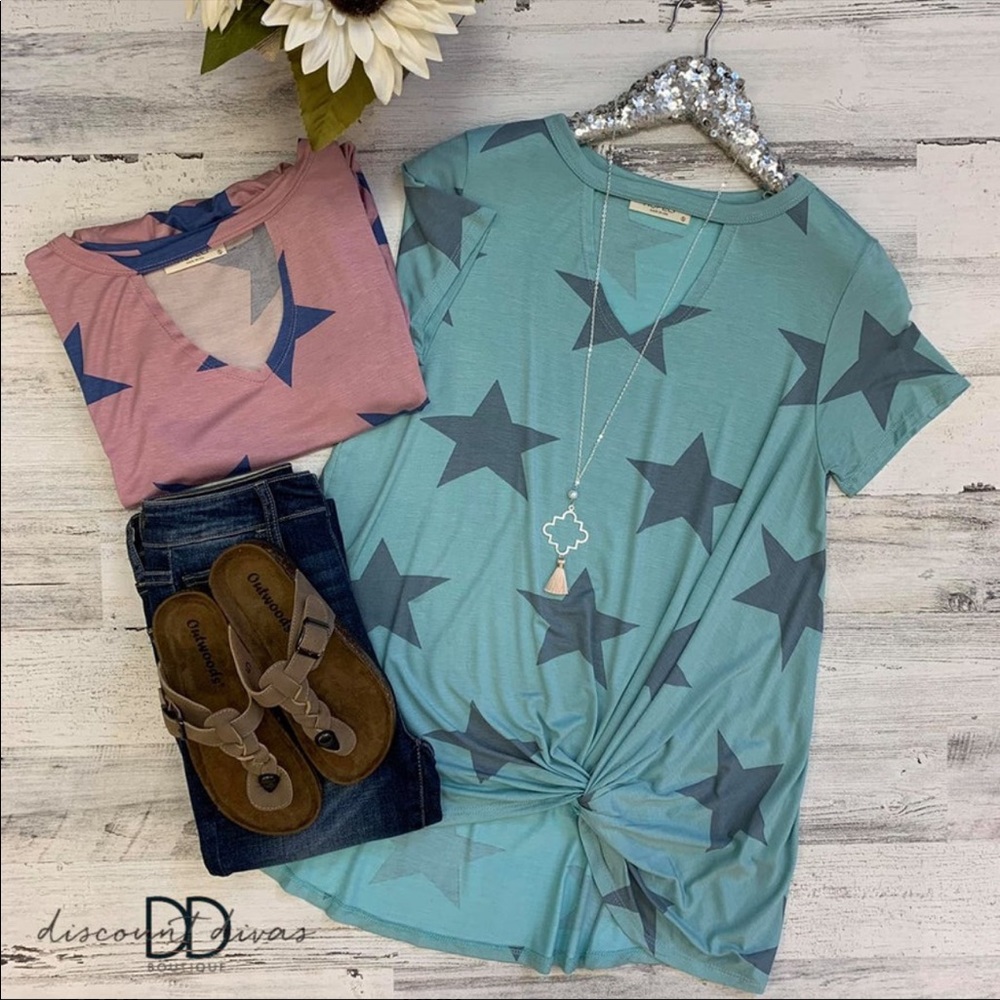 Short Sleeve Top with Front Keyhole Detail